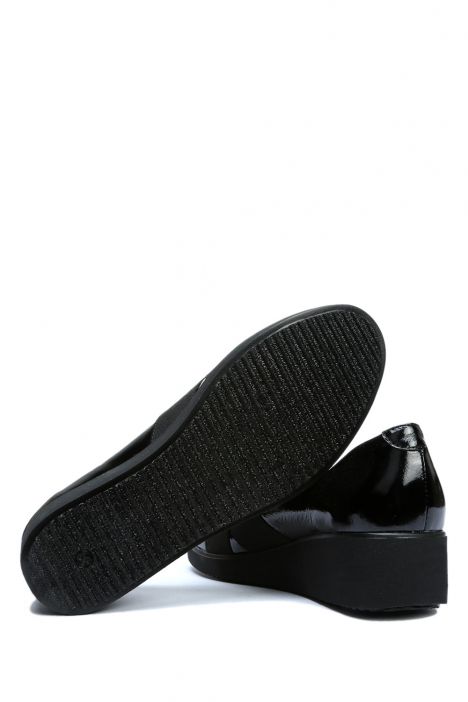 AC582602 Kifidis Anatomik Kadın Deri Ayakkabı 35-41 16891 Siyah Rugan/Black