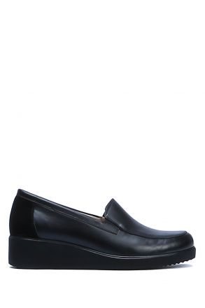 AC582603 Kifidis Anatomik Kadın Deri Ayakkabı 35-41 1065 Siyah/Black Stretch