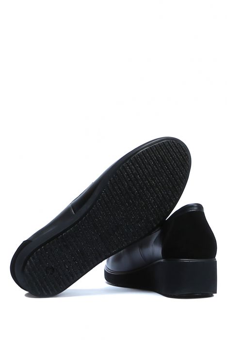 AC582603 Kifidis Anatomik Kadın Deri Ayakkabı 35-41 1065 Siyah/Black Stretch