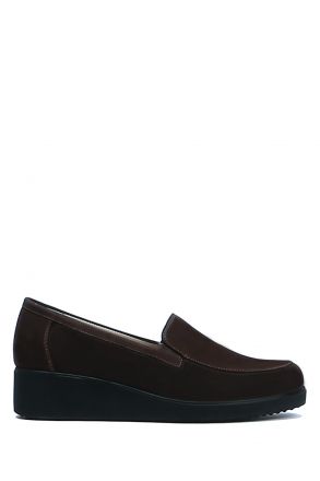 AC582603 Kifidis Anatomik Kadın Deri Ayakkabı 35-41 9476 Kahve Nubuk/Brown Nubuck