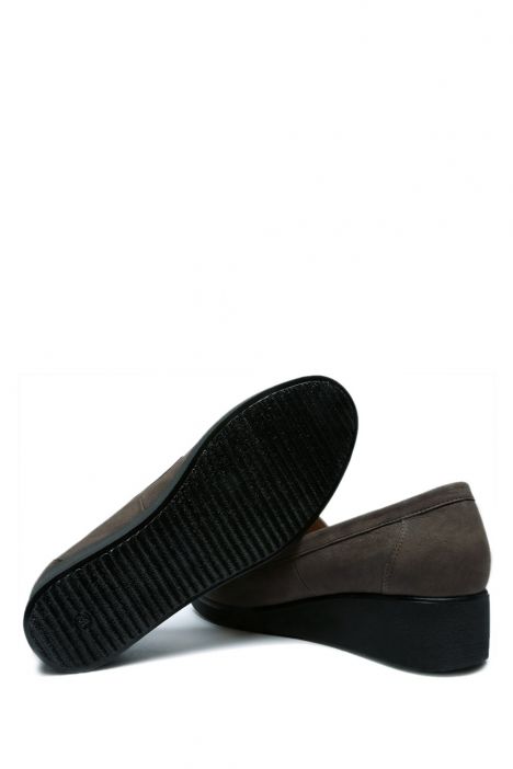 AC582603 Kifidis Anatomik Kadın Deri Ayakkabı 35-41 15680 Koyu Vizon Nubuk/Wedge Nubuck