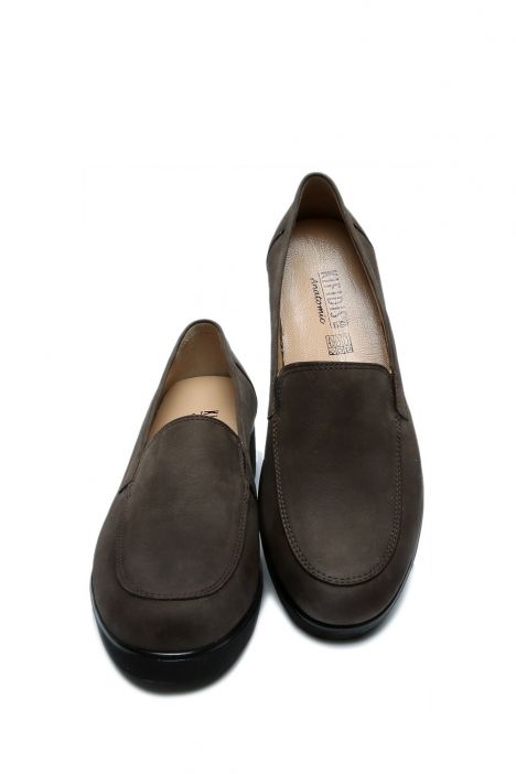 AC582603 Kifidis Anatomik Kadın Deri Ayakkabı 35-41 15680 Koyu Vizon Nubuk/Wedge Nubuck