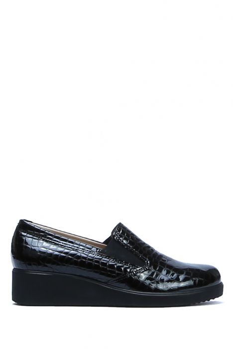 AC582603L Kifidis Anatomik Kadın Deri Ayakkabı 35-41 Siyah Kroko/Black Croco