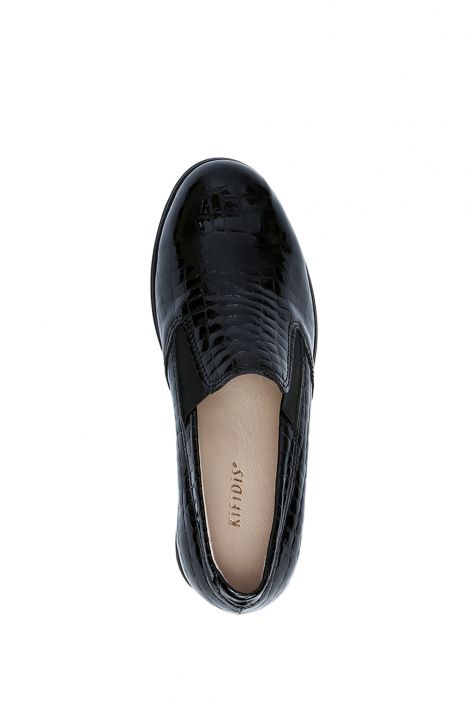 AC582603L Kifidis Anatomik Kadın Deri Ayakkabı 35-41 Siyah Kroko/Black Croco