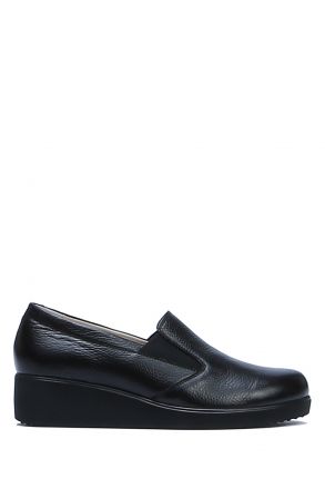 AC582603L Kifidis Anatomik Kadın Deri Ayakkabı 35-41 9143 Siyah/Black