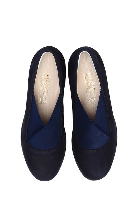 AC582604 Kifidis Anatomik Kadın Deri Ayakkabı 35-41 6298 Lacivert Nubuk/Dark Blue Nubuck