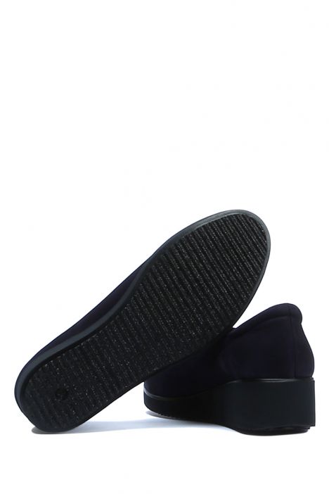 AC582604 Kifidis Anatomik Kadın Deri Ayakkabı 35-41 6298 Lacivert Nubuk/Dark Blue Nubuck