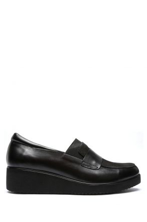 AC582605 Kifidis Anatomik Kadın Deri Ayakkabı 35-41 6249 Siyah Nubuk/Black Nubuck