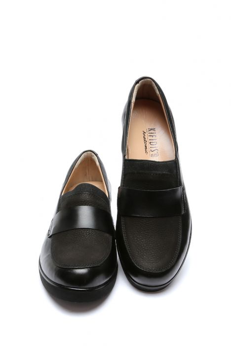 AC582605 Kifidis Anatomik Kadın Deri Ayakkabı 35-41 6249 Siyah Nubuk/Black Nubuck