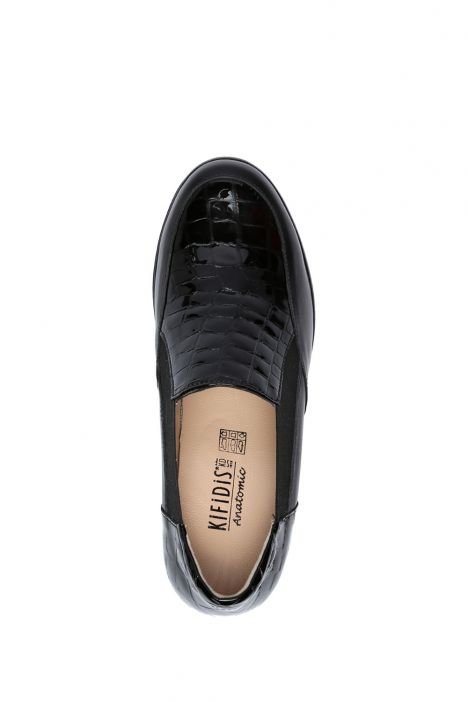 AC582606 Kifidis Anatomik Kadın Deri Ayakkabı 35-41 Siyah Deri-Kroko 2751/Black Croco