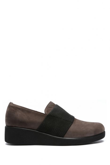AC582608 Kifidis Anatomik Kadın Deri Ayakkabı 36-41 15680 Koyu Vizon Nubuk/Wedge Nubuck