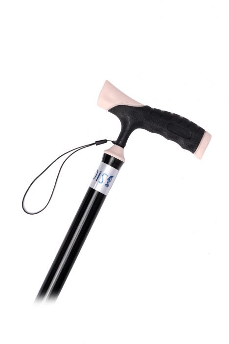 AGST011 Kifidis Ayarlanabilir Dörtlü Lastikli Baston Siyah / Black