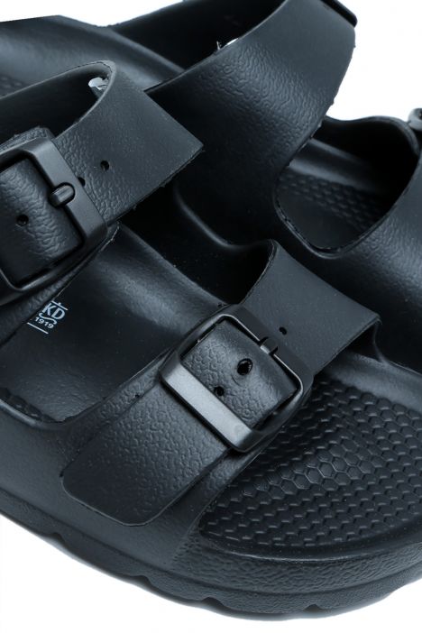 AQ1468 Kifidis Aqua Unisex Çift Bantlı Plaj Terliği 36-45 Siyah/Black