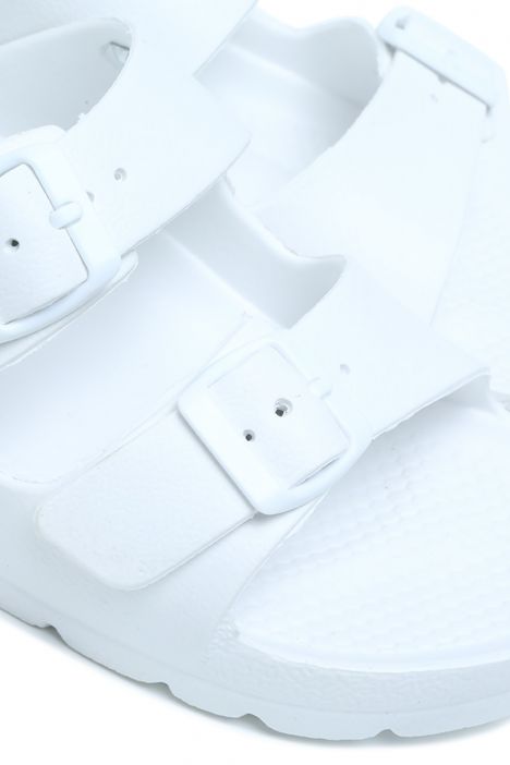 AQ1468 Kifidis Aqua Unisex Çift Bantlı Plaj Terliği 36-45 Beyaz/White