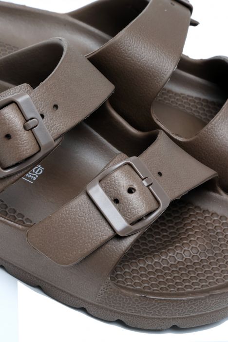 AQ1468 Kifidis Aqua Unisex Çift Bantlı Plaj Terliği 36-45 Bronz/Dk Brown