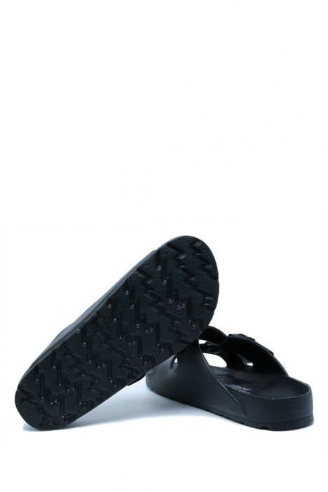 AQ1468 Kifidis Aqua Unisex Çift Bantlı Plaj Terliği 36-45 Siyah/Black