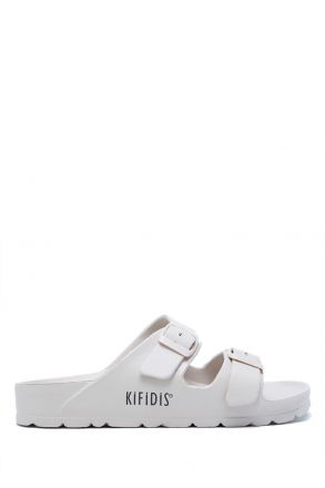 AQ1468 Kifidis Aqua Unisex Çift Bantlı Plaj Terliği 36-45 Bej/Beige