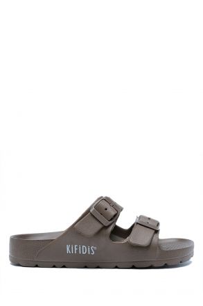 AQ1468 Kifidis Aqua Unisex Çift Bantlı Plaj Terliği 36-45 Bronz/Dk Brown