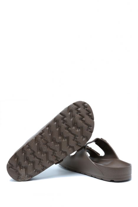 AQ1468 Kifidis Aqua Unisex Çift Bantlı Plaj Terliği 36-45 Bronz/Dk Brown