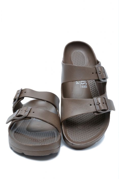 AQ1468 Kifidis Aqua Unisex Çift Bantlı Plaj Terliği 36-45 Bronz/Dk Brown