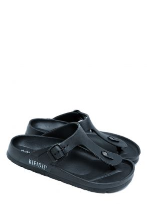 AQ1500 Kifidis Aqua Unisex Parmak Arası Plaj Terliği 36-45 Siyah/Black