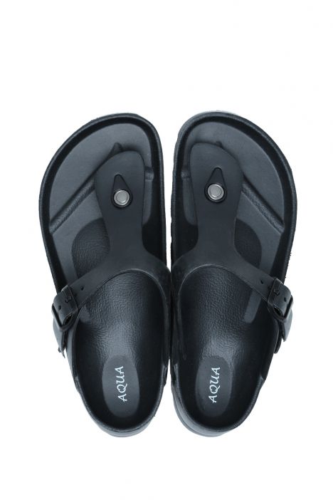 AQ1500 Kifidis Aqua Unisex Parmak Arası Plaj Terliği 36-45 Siyah/Black