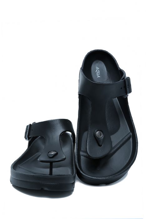 AQ1500 Kifidis Aqua Unisex Parmak Arası Plaj Terliği 36-45 Siyah/Black