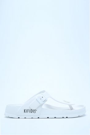 AQ1500 Kifidis Aqua Unisex Parmak Arası Plaj Terliği 36-45 Beyaz/White