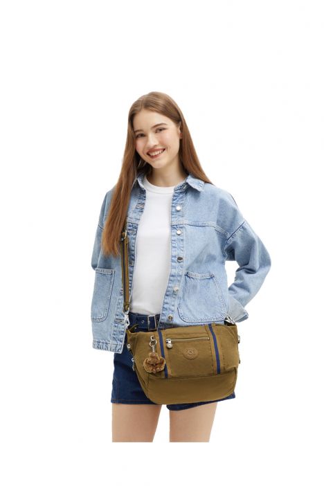 Kipling ART MINI Küçük Boy Omuz Çantası 20x38x18,5 cm Dry Laurel