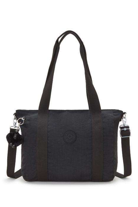 Kipling ASSENI S Küçük Boy Omuz Çantası 28x40x14 cm Black Noir