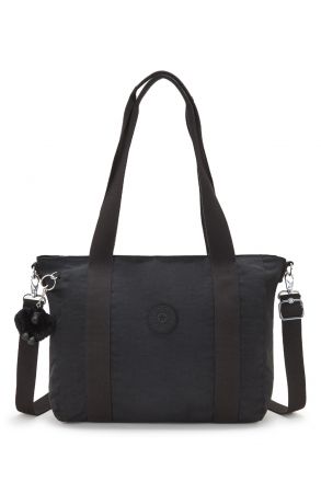 Kipling ASSENI S Küçük Boy Omuz Çantası 28x40x14 cm Black Noir