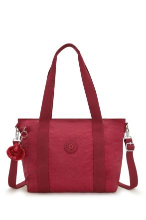 Kipling ASSENI S Küçük Boy Omuz Çantası 28x40x14 cm Funky Red