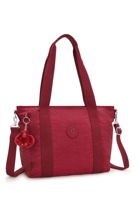 Kipling ASSENI S Küçük Boy Omuz Çantası 28x40x14 cm Funky Red