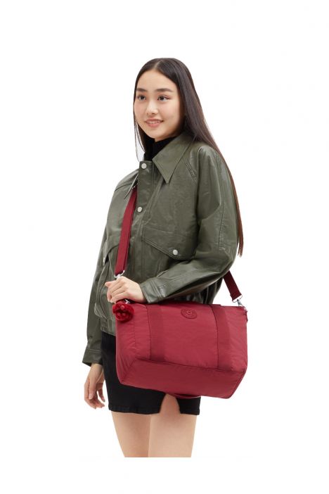 Kipling ASSENI S Küçük Boy Omuz Çantası 28x40x14 cm Funky Red
