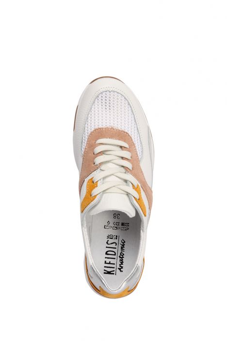 Alim 01 Ac- Kifidis Kadın Anatomik Deri Spor Ayakkabı 35-40 Beyaz/White 5099/Tokio 1/1063/080