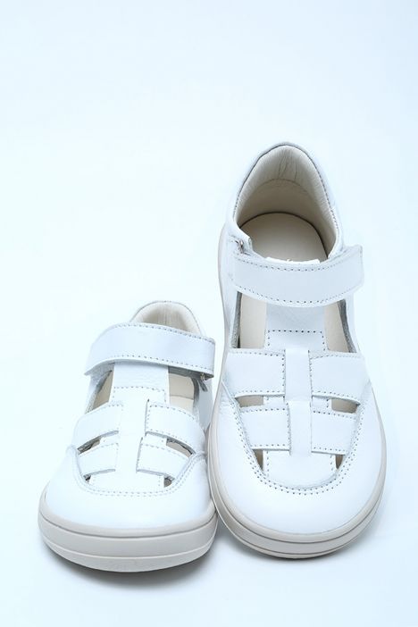 BAR23033 Kifidis Paplus Unisex Çocuk Deri Barefoot Ayakkabı 25-30 Beyaz Deri