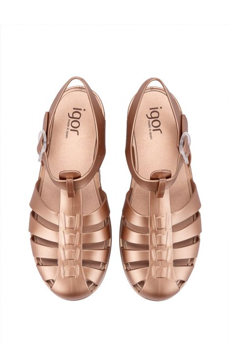 BB340 Igor Biarritz Metal Kadın Sandalet 36-41 Bronz-099 Bronce