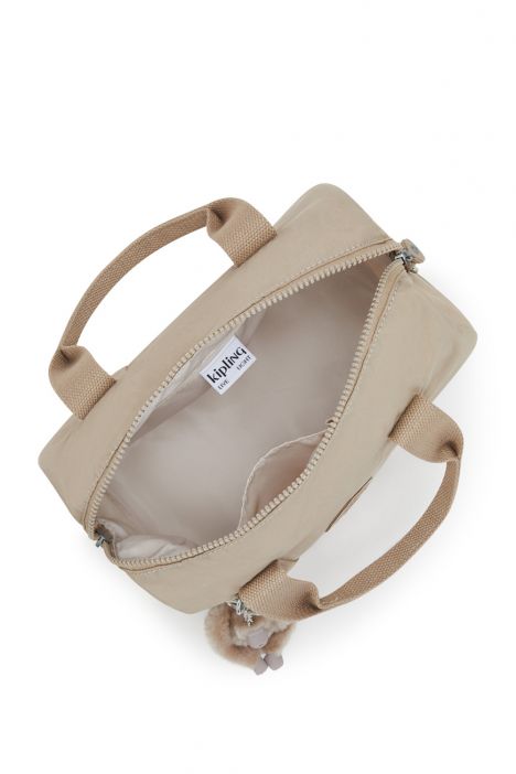 Kipling BINA M Orta Boy Omuz Çantası 17x27x14 cm Sign Beige Emb
