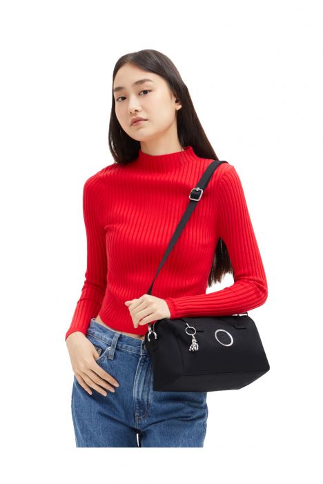 Kipling BINA M Orta Boy Omuz Çantası 17x27x14 cm Black Spice