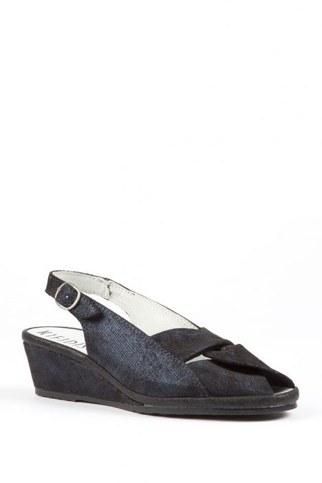 Bruna Ac-Kifidis Kadın Anatomik Deri Sandalet 35-42 JUTE-NAVY