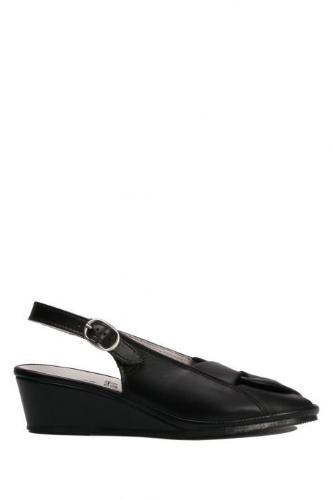 Bruna Ac-Kifidis Kadın Anatomik Deri Sandalet 35-42 Siyah/Black 738