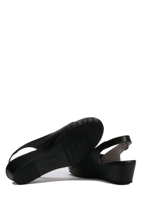 Bruna Ac-Kifidis Kadın Anatomik Deri Sandalet 35-42 Siyah/Black 738