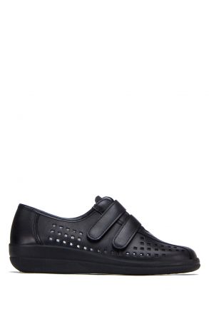 Bulina Ac-Kifidis Kadın Anatomik Deri Ayakkabı 35-42 Siyah/Black 738
