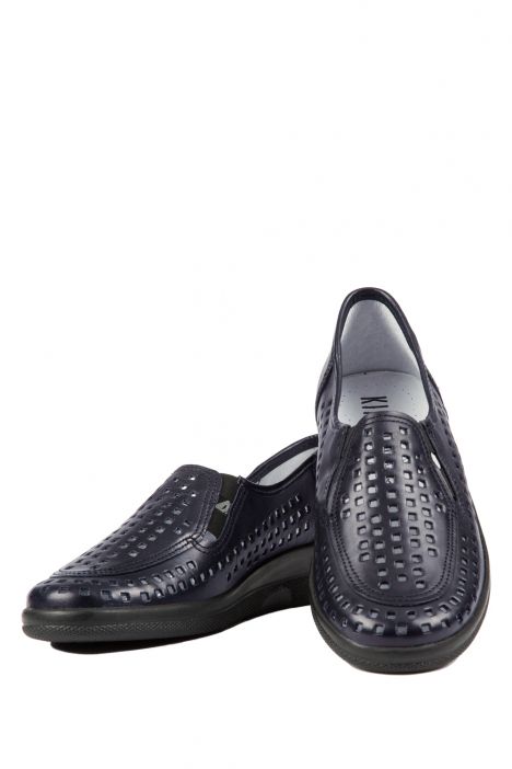 Buzios Ac-Kifidis Kadın Anatomik Deri Ayakkabı 35-42 Lacivert / Navy 2332
