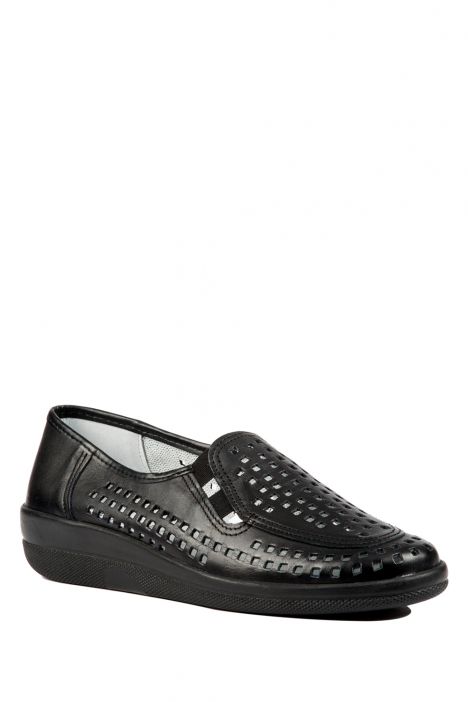 Buzios Ac-Kifidis Kadın Anatomik Deri Ayakkabı 35-42 Siyah / Black