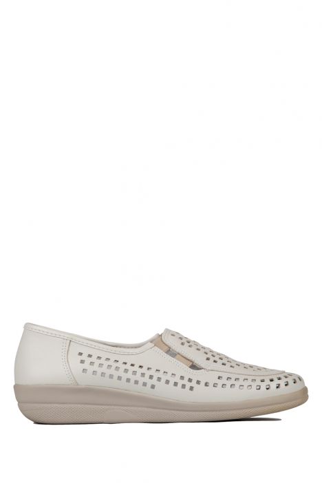 Buzios Ac-Kifidis Kadın Anatomik Deri Ayakkabı 35-42 Bej / Beige