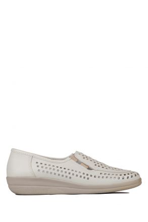 Buzios Ac-Kifidis Kadın Anatomik Deri Ayakkabı 35-42 Bej / Beige