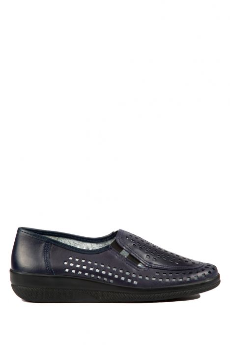 Buzios Ac-Kifidis Kadın Anatomik Deri Ayakkabı 35-42 Lacivert / Navy 2332