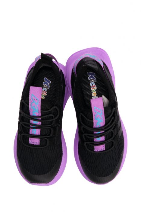 C225 Kifidis Active Unisex Çocuk Spor Ayakkabı 26-35 Siyah-Pembe / Black-Pink