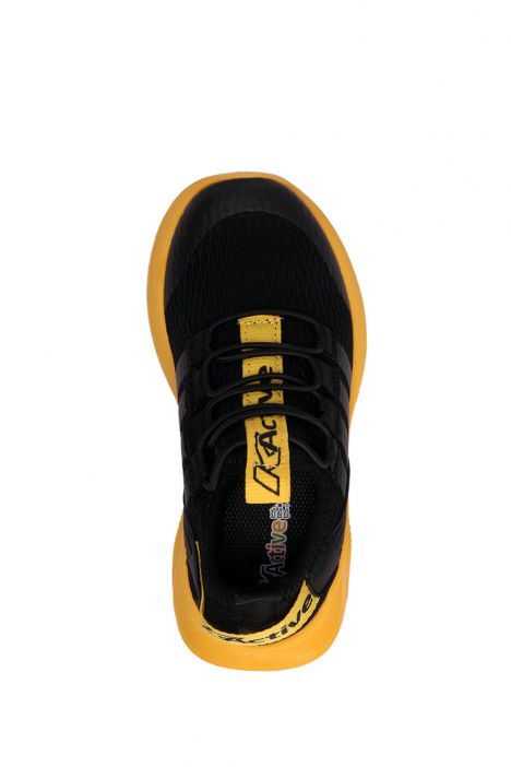 C225 Kifidis Active Unisex Çocuk Spor Ayakkabı 26-35 Siyah-Sarı / Black-Yellow